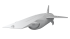 Гиперзвуковой экспериментальный летательный аппарат Х-90 / ГЭЛА (AS-X-21) модель в масштабе 1:40