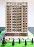 Макет 20-этажного жилого дома в Москве в масштабе 1:100