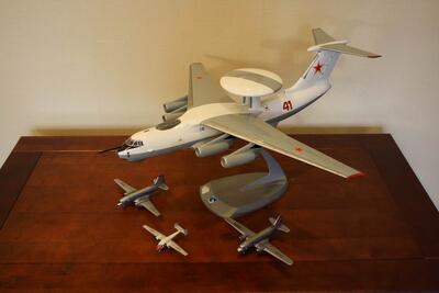 Модель радиолокационного самолета А-50 масштабная модель