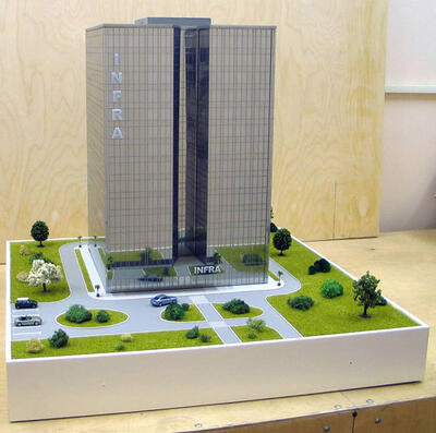Макет гостиничного комплекса Infra Hotel масштабная модель