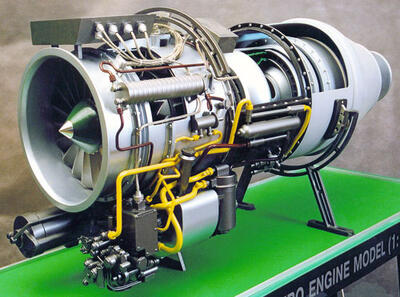Макет авиационного двигателя РД-1700 масштабная модель