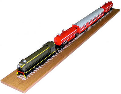 Модель пожарного поезда масштабная модель