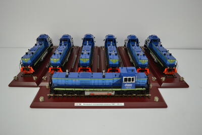 Маневровый газопоршневой локомотив ТЭМГ1 масштабная модель
