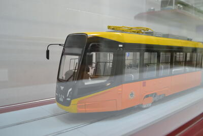 Модель трамвая 71-639 в масштабе М1:32 с показом салона масштабная модель