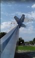 Макет памятника самолету МиГ-21 модель в масштабе 1:72