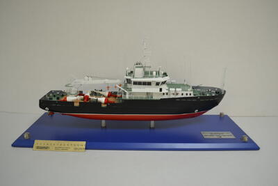 Модель гидрографического судна пр.19910 масштабная модель