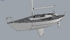Модель яхты Конрад 25Р в масштабе 1:50